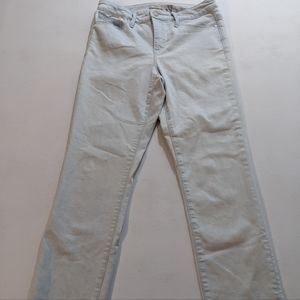 Athleta Women's Sculptek Straight Leg Ankle Light White Wash Denim Jeans -Size 8